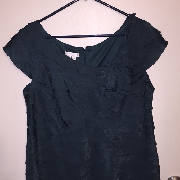 Teal Ruffle Dress - Picture 1 of 3